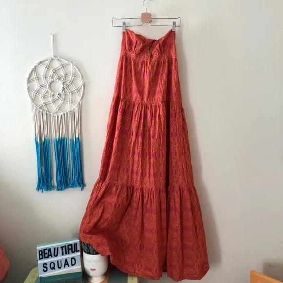 Rare Red Camel boho style maxi size 7 - Picture 2 of 6